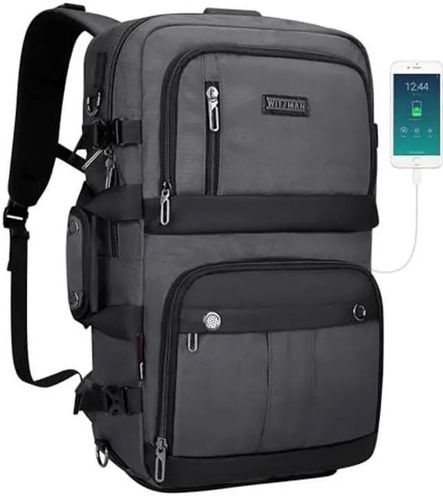 Main image of WITZMAN Carry on Travel Backpack for Men Women Laptop Backpack with USB Charging Port Airline Approved(B683 Silvery Grey)