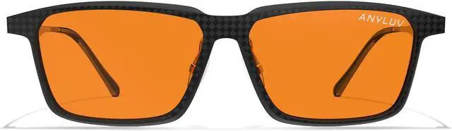 Alt view image 4 of 5 - ANYLUV Blue-Light Glasses-for-men Blue-Light-Blocking Glasses: Lightweight Blue Light Glasses Carbon Fiber Anti Fatigue Gift