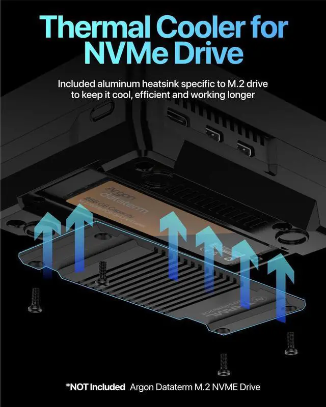 Alt view image 2 of 5 - Argon NEO 5 M.2 NVME PCIE Case for Raspberry Pi 5 | Aluminum case with Built-in Fan