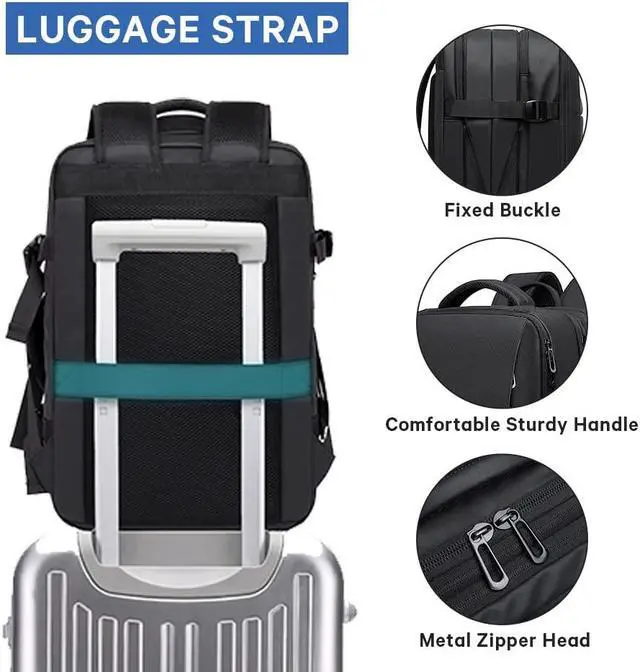 Alt view image 2 of 5 - BANGE 35L Backpack, Carry On Backpack Convertible Duffle Bag Fit for 17.3 Inch Laptop for Men and Women