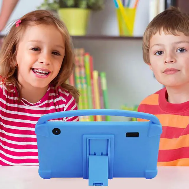 Alt view image 3 of 5 - 7 inch Kids Tablet, Android 12 Tablet for Kids, 4GB RAM+32GB ROM+1TB Expand, Toddler Tablet with Shockproof Case, Parental Contral, 1024*600 IPS Screen, 3000mAh Battery, Educational, Games, Blue