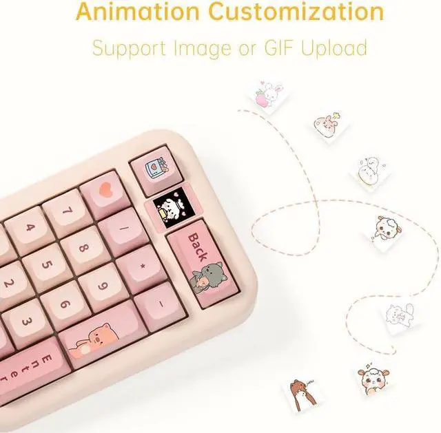 Alt view image 3 of 5 - CoolKiller Spring Hot Swappable Mechanical Numeric Keypad Num Pad for Laptop, PC, Desktop, Notebook, Pink