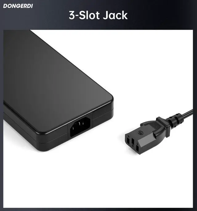 Alt view image 3 of 5 - 240W AC Charger for Dell Alienware 15 17 R1 R2 R3 R4 R5 M15 M17 M11X M14X M17X G3 G5 G7 Precision 7710 7540 M6400 M6500 M6700 M6800 M4300 Power Adapter Supply Cord