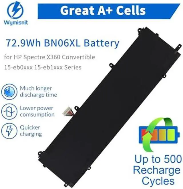 Alt view image 4 of 5 - L68299-005 BN06XL Battery for HP Spectre X360 15-eb0043dx 15-eb0053dx, HP Spectre X360 Convertible 15-eb0xxx 15-eb1xxx Battery, 15-EB 15T-EB HSTNN-IB9A BNO6XL L68235-1C1 Laptop Replacement 72.9Wh