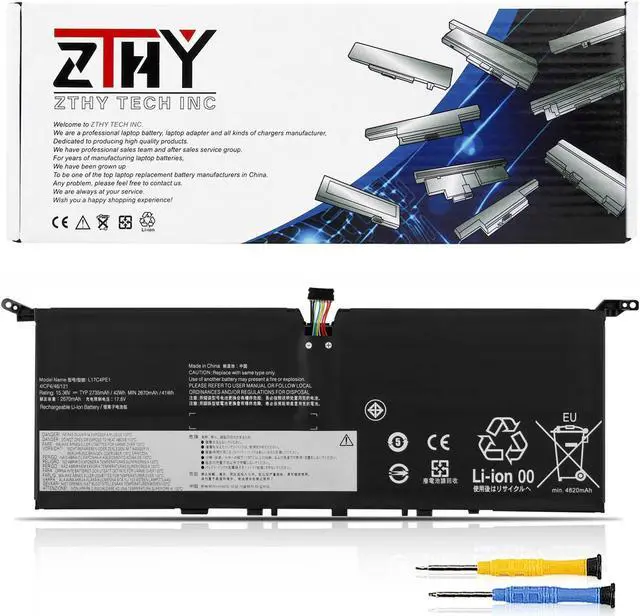 Main image of ZTHY L17C4PE1 L17M4PE1 Laptop Battery Compatible with Lenovo Ideapad 730S-13IWL 81JB Yoga S730-13IWL 81J0 S730-13IML 81U4 Series 5B10R32748 5B10R32749 5B10W67276 5B10W67274 15.36V 42Wh 2735mAh