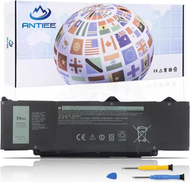 Main image of ANTIEE R73TC DR02P Laptop Battery Replacement for Dell Latitude 3340 3440 3480 3540 3580 5340 5440 5540 Series Notebook 2X1V9 GTG7N GRWKG KDM9P with Installation Tools 11.4V 54Wh 4623mAh