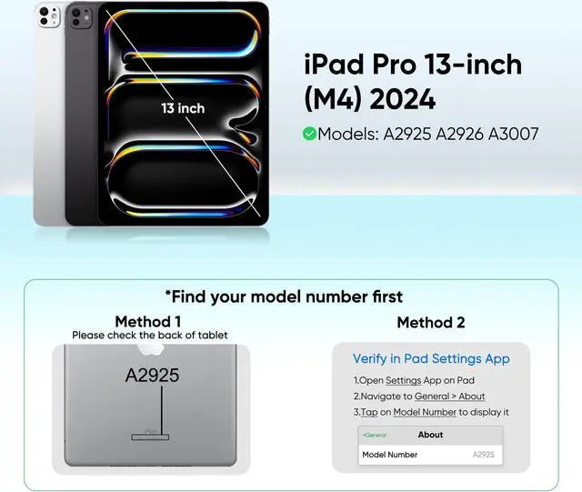 Alt view image 2 of 5 - doqo iPad Pro 13 inch Case with Keyboard (M4, 2024),Keyboard case for iPad Pro 13 2024 with Multi-Touch Trackpad, 7 Colors Backlight & 360degRotatable,Thin&Light for iPad Pro 13 M4 Black