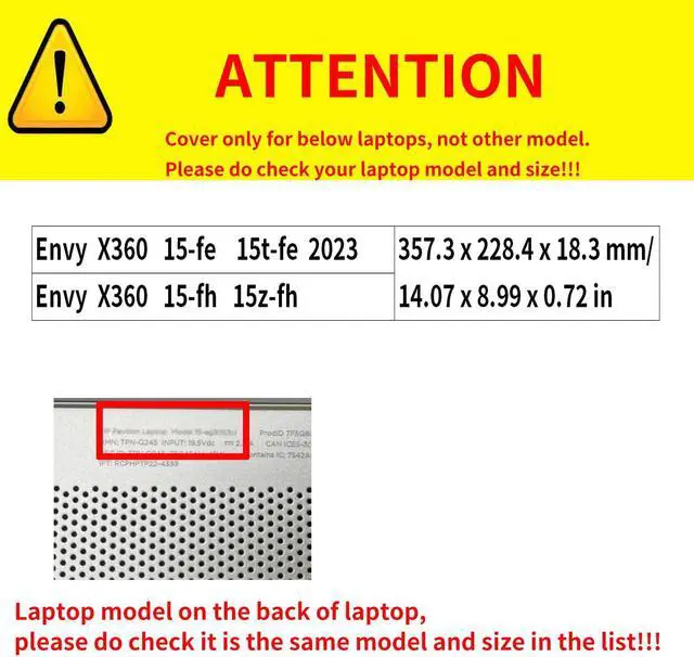 Alt view image 2 of 5 - Laptop Case Cover for Hp Envy X360 15-fe 15t-fe 15.6" 2-in-1 & Envy X360 15-fh 15z-fh 2023 Newest [Do Check Model] Notebook Sleeve Computer Bag Protective PU Leather Shell (Pink)