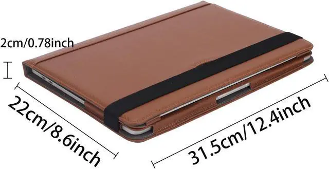 Alt view image 2 of 5 - Compatible with Pro Case 13 Inch,PU Leather Case Fits for Model M2 M1, 2024 2023, 2022-2016 A2338 A2289 A2251 A2159 A1989 A1708 A1706, with Kickstand Vents Pocket and Pen Holder
