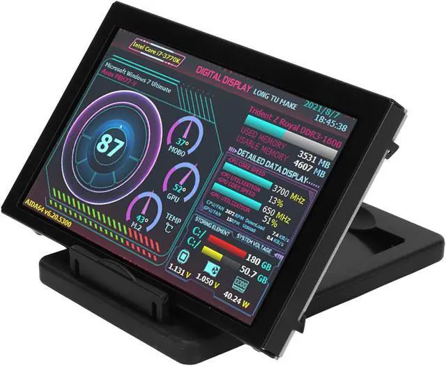 Main image of GOWENIC 5in Computer Temp Monitor, AIDA64 PC CPU Data Monitor, PC Sensor Panel Display, USB Mini Screen, PC Temperature Display for PC ARGB Computer Case Secondary Screen