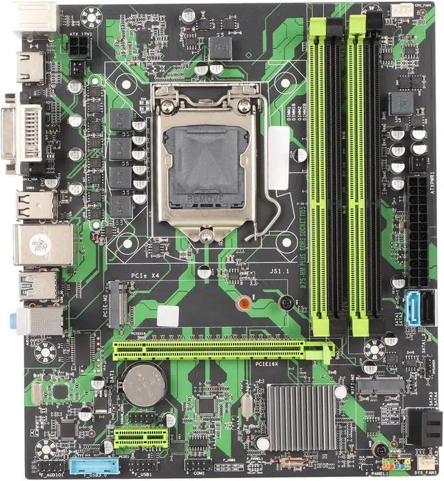 Main image of LGA 1155 Computer Motherboard, B75 HM DDR3 6Gbps Micro ATX Gaming PC Motherboard, Support DDR3 Memory NVME M.2 M.2 USB3.0 SATA3.0 PCIe X16, ATX Motherboard for Mining