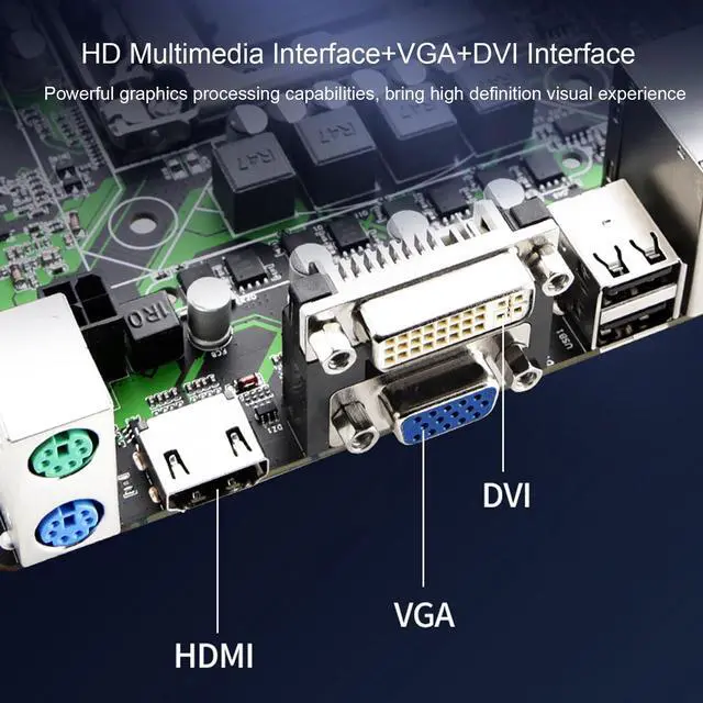 Alt view image 3 of 5 - LGA 1155 Computer Motherboard, B75 HM DDR3 6Gbps Micro ATX Gaming PC Motherboard, Support DDR3 Memory NVME M.2 M.2 USB3.0 SATA3.0 PCIe X16, ATX Motherboard for Mining