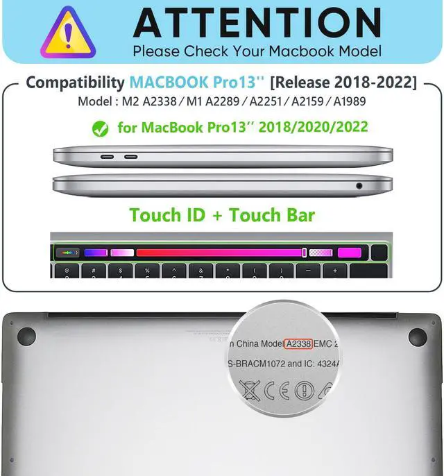 Alt view image 2 of 5 - HXCASEAC Case Compatible with MacBook Pro 13 inch Case 2022 2020 with Foldable Stand, Anti-Scratching Protective Hard Shell Cover forA2338, A2289, A2251, A2159, A1989 PU Leather, Gray