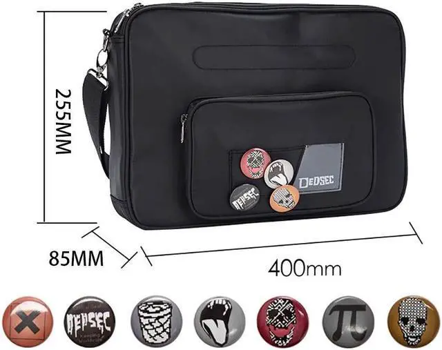 Alt view image 2 of 5 - Watch Dogs Marcus Holloway's Messenger Bag Waterproof 15.6 Inch Laptop Briefcase Crossbody Bag