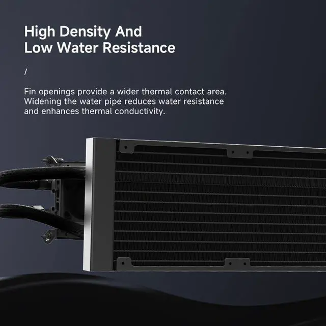 Alt view image 5 of 5 - ICOLER SR240 Digital AIO Liquid Cooler - High - Performance Cooling Solution ,Intelligent Temperature Control, Real-time readout,280W TDP Liquid CPU Cooler for AMD AM4/AM5 & Intel LGA 115X/1200/1700