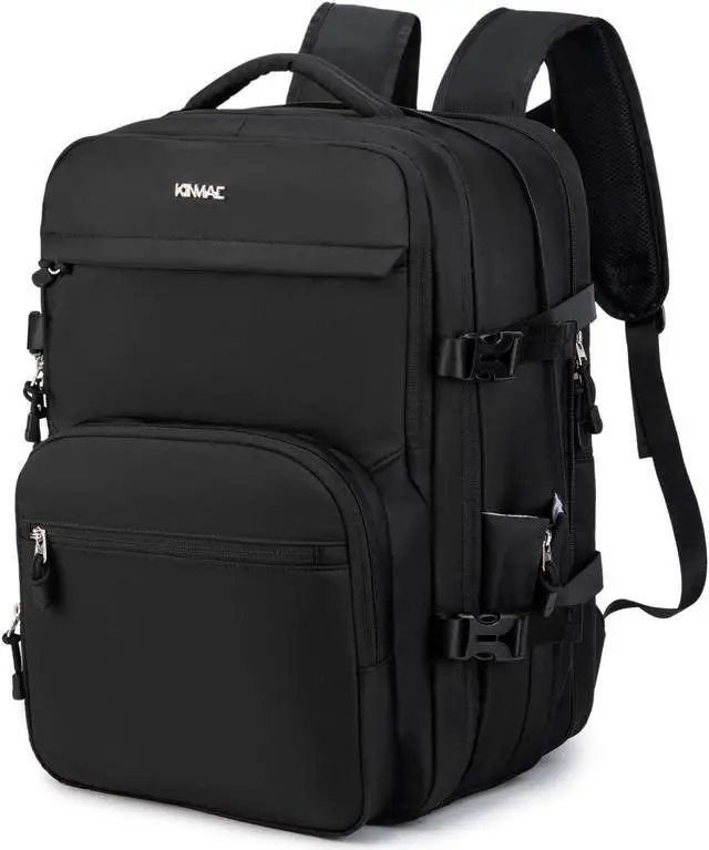 Main image of Kinmac Extra Large Travel Backpack,360deg Cushioned Laptop Backpack with USB Charging Port For 15.6 inch to 17 inch Laptop (Black)