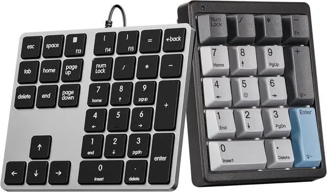 Main image of Kisnt 34 Keys Wired USB-C Numpad and 17 Keys Mechanical Number Pad