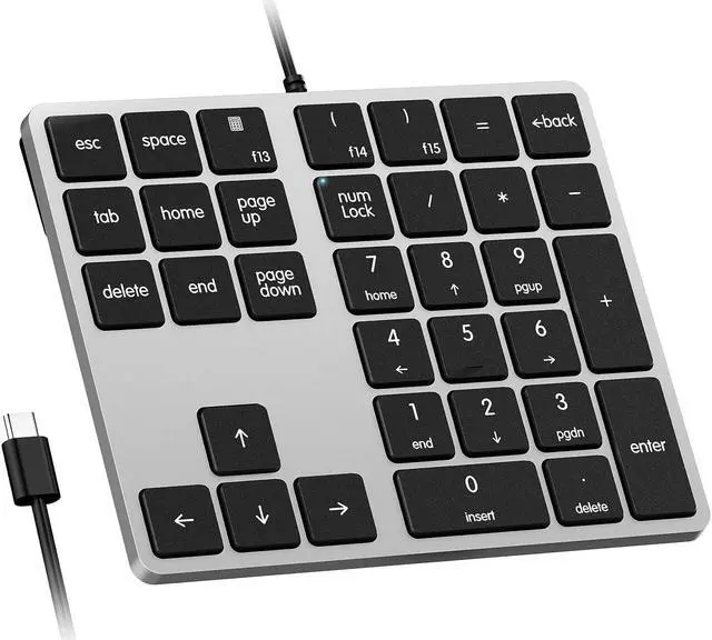 Alt view image 2 of 5 - Kisnt 34 Keys Wired USB-C Numpad and 17 Keys Mechanical Number Pad