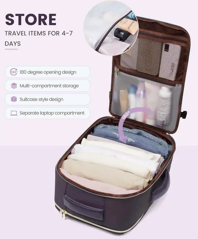 Alt view image 5 of 5 - LOVEVOOK Travel Backpack For Women,50L Carry On Backpack Flight Approved,TSA Personal Item Travel Bag Fits 18 Inch Laptop,Business Weekender Overnight Daypack with Toiletry Bag and Cube,Black