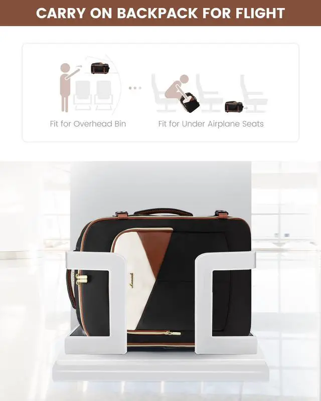 Alt view image 3 of 5 - LOVEVOOK Large Travel Backpack for Women&Men,TSA Carry on Backpack for Airplanes with 3 Packing Cubes,Personal Item Travel Bag Fit 17" Laptop,40L Waterproof Travel Essentials Airline Approved Luggage