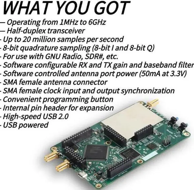 Alt view image 3 of 5 - Software Defined Radio, 1MHz to 6GHz Software Defined Radio Radio Transceivers Software Defined Radio SDR, External Tv Tuners sdr Radio Receiver