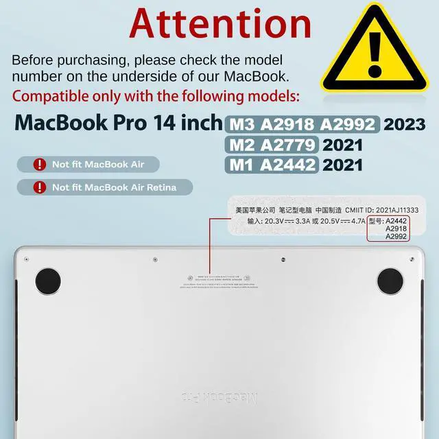 Alt view image 2 of 5 - Mektron Fabric Case for MacBook Pro 14 Inch M4/ M3/ M2/ M1, Fits A3112 A3401 A3185 (2024) / A2918 A2992 (2023) / A2779 (2023) / A2442 (2021) Protective Hard Shell with Fold Kickstand -Fabric-Purple