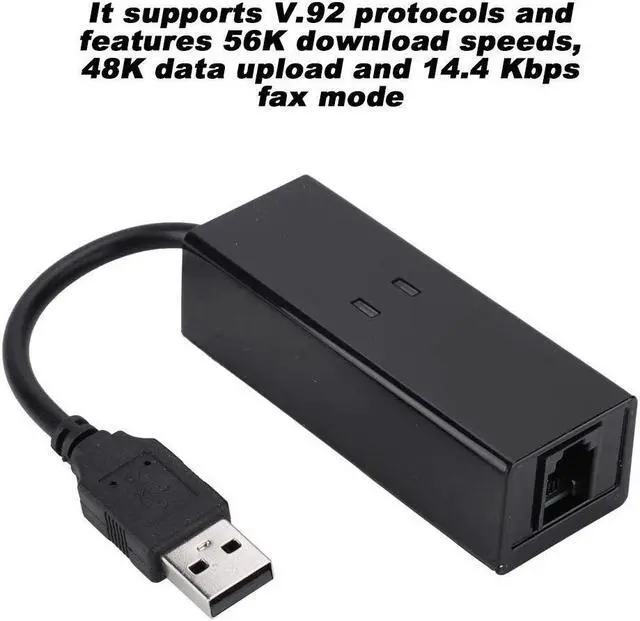 Alt view image 2 of 5 - External Dial Up Voice Fax Data Modem USB 56K External Dial Up Voice Fax Data Modem Fit for Win7 for Win8 for Win10 for