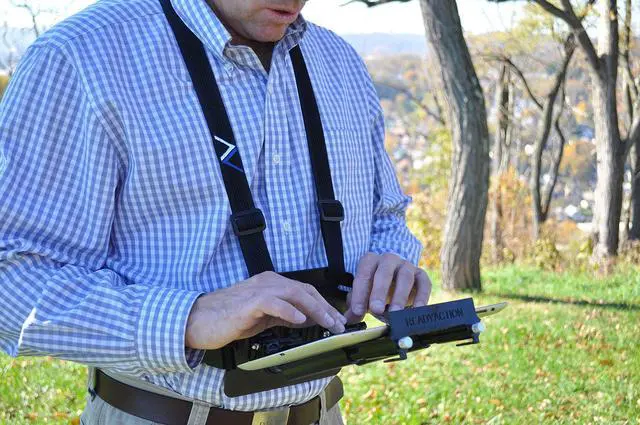 Alt view image 2 of 5 - READYACTION Adjustable Office Harness for iPad, Surface Pro, Tablets - Chest Harness
