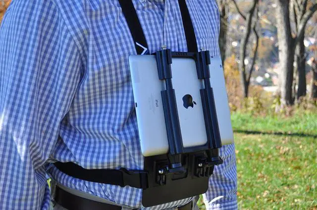 Alt view image 4 of 5 - READYACTION Adjustable Office Harness for iPad, Surface Pro, Tablets - Chest Harness