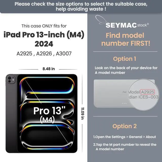 Alt view image 2 of 5 - SEYMAC stock Case for iPad Pro 13 inch M4 Case 2024, Shockproof Protective Case with Pencil Holder Screen Protector, 360 Rotate Stand Case with Adjustable Hand Strap/Shoulder Strap, Green