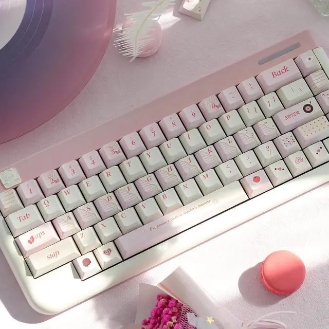 Alt view image 4 of 5 - 152 Keys PBT Dye Sub Custom Keycaps Cherry Profile Love Diary Keycap Set Fit for 61/64/87/104/108 Cherry Mx Switches Mechanical Keyboard