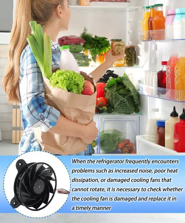 Alt view image 5 of 5 - XY12032BM Refrigeration Cooling Fan Fit for Galanz Upright Fridge/Freezer,DC12V 0.26A Refrigeration Silent Fan-120x120x32mm