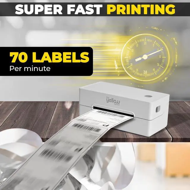 Alt view image 2 of 5 - Label Printer, Bluetooth Thermal Printer, 4x6 Shipping Label Printer, Thermal Label Printer Desktop or Phone, Compatible with iPhone, Android, Windows, Mac, Chromebook, , Ebay, UPS.USPS (White)
