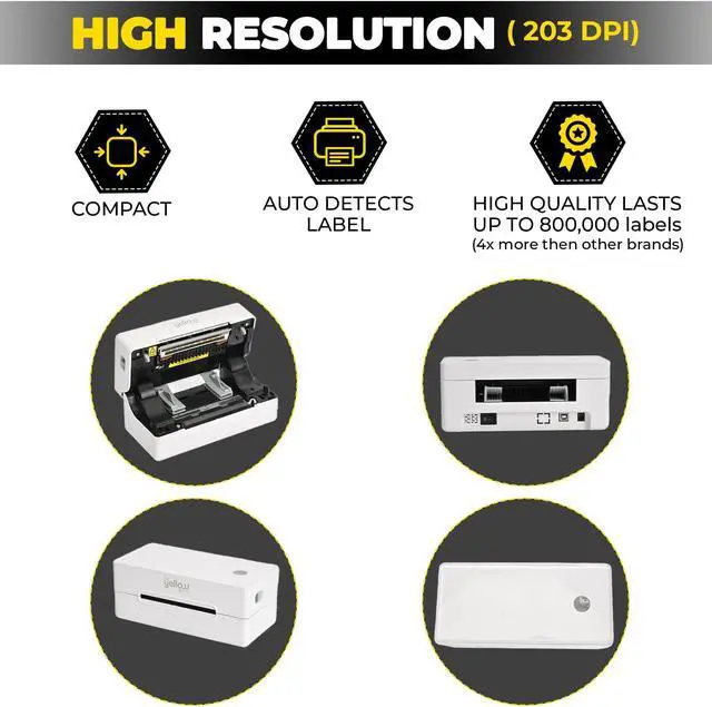 Alt view image 5 of 5 - Label Printer, Bluetooth Thermal Printer, 4x6 Shipping Label Printer, Thermal Label Printer Desktop or Phone, Compatible with iPhone, Android, Windows, Mac, Chromebook, , Ebay, UPS.USPS (White)