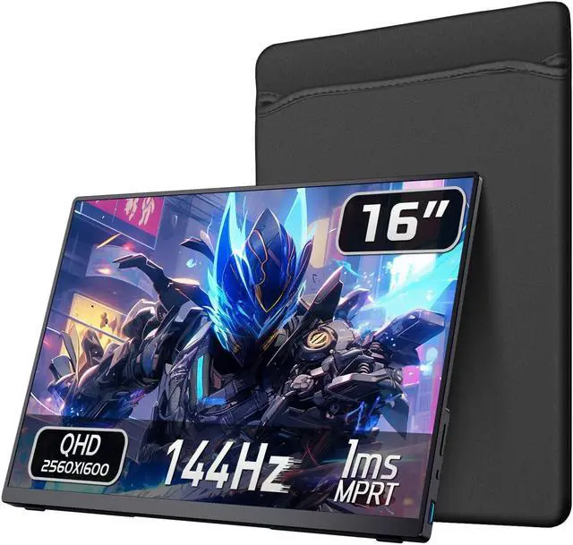 Main image of VOKENSU Portable Monitor 2K 144Hz, 16" 2560x1600 QHD Portable Gaming Monitor HDR FreeSync, Ultra Slim Travel Monitor w/Kickstand & Speaker, External Screen for Laptop Switch Xbox PS5/4