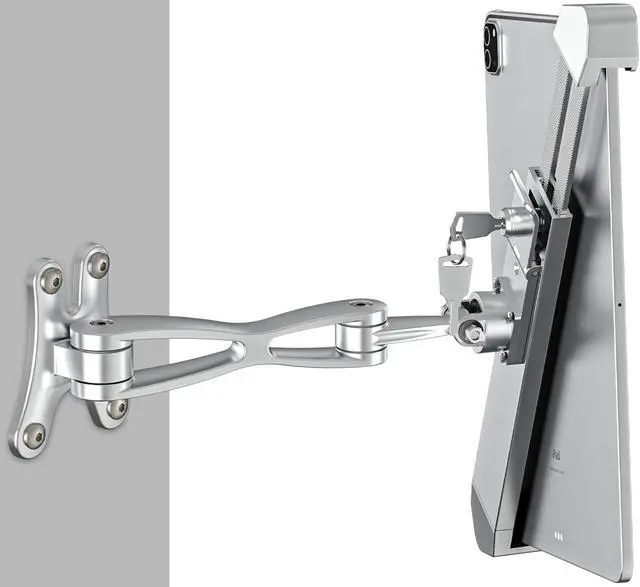 Main image of woleyi Anti-Theft Tablet Wall Mount Holder for 7-11" Tablets, Heavy Duty 360deg Swivel Tablet Holder Stand with Security Lock and Key, Compatible with iPad Pro 9.7/10.5/11, Air, Mini, Galaxy Tabs