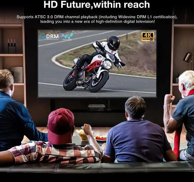 Alt view image 3 of 5 - GTMEDIA 4K Next-Gen ATSC3.0 TV Converter X1,Fully Compatible with ATSC3.0/1.0 QAM-B(Clear QAM) Signal,Support ATSC3.0 DRM Channel Play and DVR Recording,Build in Bluetooth 5.0,Dual WiFi