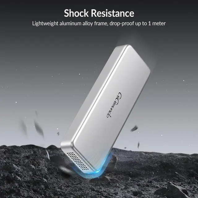 Alt view image 4 of 5 - GiGimundo G40 USB4 40Gbps Portable SSD 512GB, CNC Crafted Aluminum, Built-in Active Turbo Fan External SSD for Content Creators and Creative Professionals, Up to 3200MB/S Ultra Fast Data Transfer