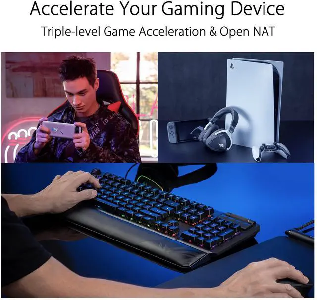 Alt view image 4 of 5 - ASUS ROG Rapture GT6 (2PK) AX10000 Tri-Band WiFi 6 Gaming Mesh System, Covers up to 5,800 sq ft, 2.5 Gbps Port, Triple-Level Game Acceleration, UNII 4, Free Lifetime Internet Security, Moonlight White