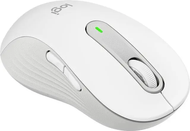 Alt view image 2 of 5 - Logitech Signature M650 Mouse - Optical - Wireless - 32.81 ft - Bluetooth - Off White - USB - 4000 dpi - Scroll Wheel - 5 Programmable Button(s) - Large Hand/Palm Size - Left-handed - 1 x AA Battery S