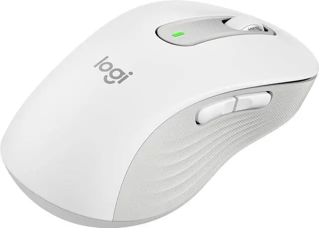 Alt view image 4 of 5 - Logitech Signature M650 Mouse - Optical - Wireless - 32.81 ft - Bluetooth - Off White - USB - 4000 dpi - Scroll Wheel - 5 Programmable Button(s) - Large Hand/Palm Size - Left-handed - 1 x AA Battery S