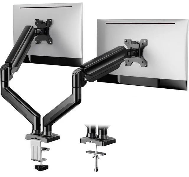 Main image of ErGear Dual Monitor Stand up to 32 inches Screen, Load-Bearing Max 22 lbs Each Arm, Adjustable Dual Monitor Mount, Sturdy Steel vesa Monitor Mount with Stable VESA 75x75 100x100mm