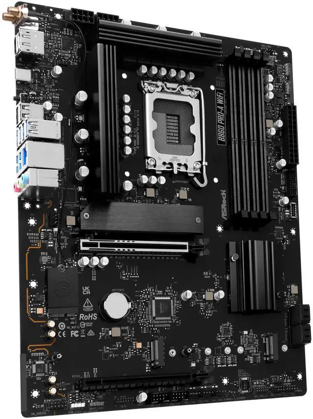 Alt view image 2 of 5 - ASRock B860 Pro A WiFi 6E Intel Core Ultra DDR5 8666 MHz 256GB M.2 LGA1851 ATX Motherboard BIOS Flashback SATA3 6.0 Gb/s PCIe 5.0