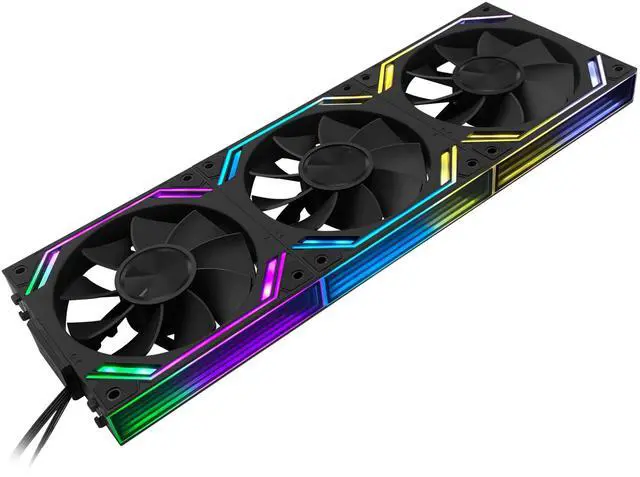 Alt view image 4 of 5 - G120Pro Reverse Computer Case Fans, Triple Pack Daisy Chain PC Fans,PWM ARGB 120mm Case Fan, Suitable for Computer Case & CPU Cooling.