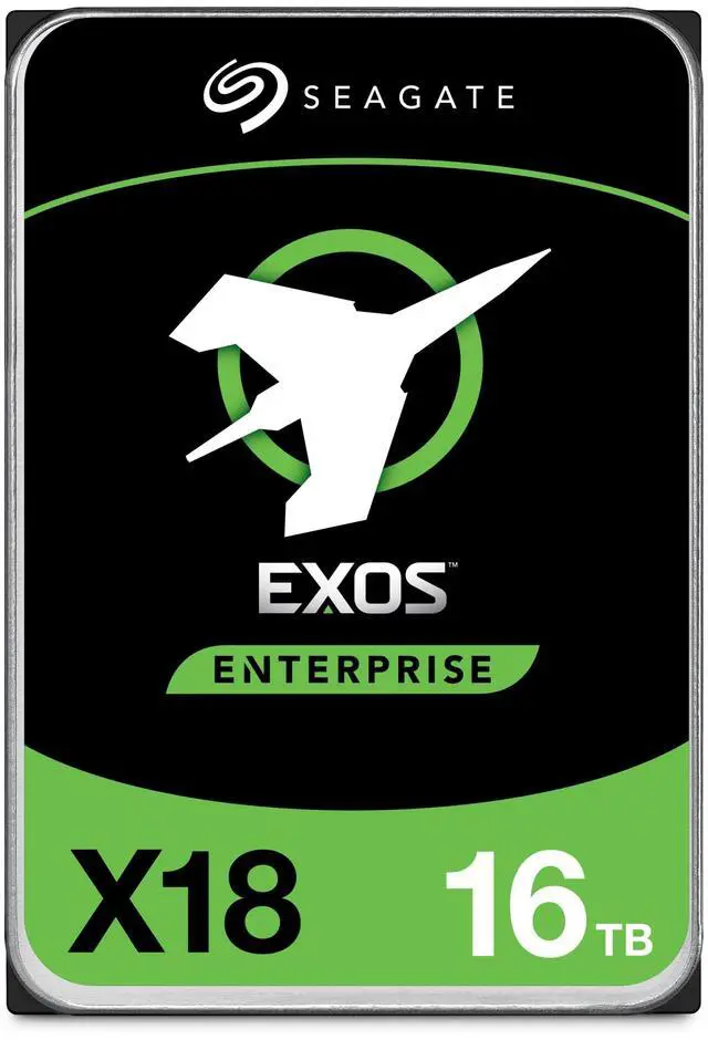 Main image of Seagate Exos X18 16TB Enterprise HDD - CMR 3.5 Inch Hyperscale SATA 6Gb/s, 7200 RPM, 512e and 4Kn FastFormat, Low Latency with Enhanced Caching (ST16000NM000J)