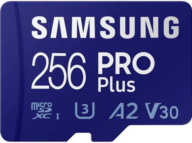 Alt view image 2 of 5 - Samsung 256GB PRO Plus MicroSD Card (2021), Read & Write Speeds Up to 160MB/s & 120MB/s, Compatible to UHS Interface, U3, V30, A2