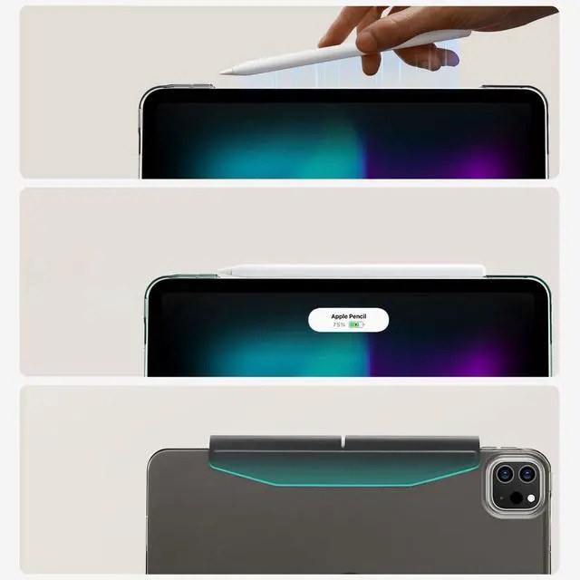 Alt view image 5 of 5 - Sahara - Venture Series Tri-Fold Folio Case for iPad Pro (M4) 13" 2024, Black, (TB00375)