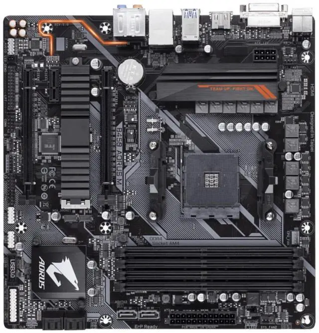 Alt view image 2 of 5 - GB B450 AORUS M AM4 / B450 / DDR4 / S-ATA 600 / Micro ATX Socket - Black