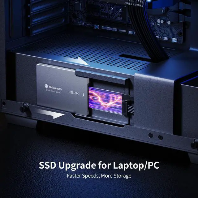 Alt view image 4 of 5 - Yottamaster S25PRO 512GB SATA SSD 2.5'' SSD SATA III 6Gb/s Internal Solid State Drive Up to 500 MB/s, Upgrade Laptop and PC Desktop SSD for IT Pros, Office Users, Creators