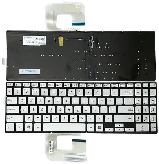 Alt view image 2 of 5 - GinTai Laptops Keyboard Backlit US for Asus Q505 Q505UAR Q525UAR Q525UA UX561 UX561UAR UX561UA UX561UN Q505UA SN6570BL AEBKKU00070(Silver)